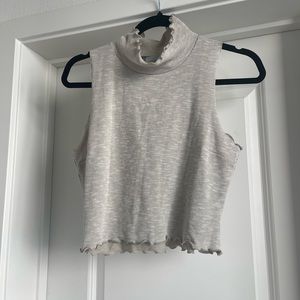 LucyLove Mock Neck Cropped Tank Top Size Small